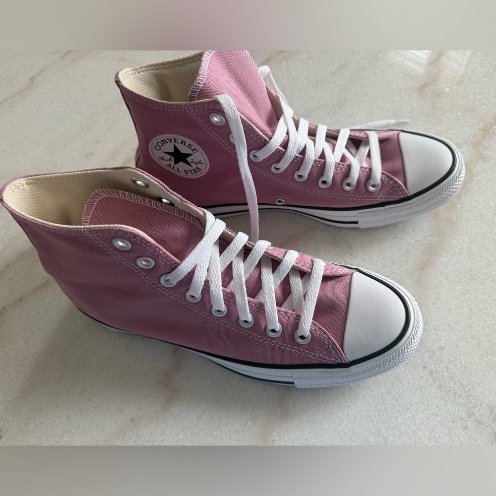 Converse Chuck Taylor All Star High Top Sneakers Pink w/ White Accents A13263F